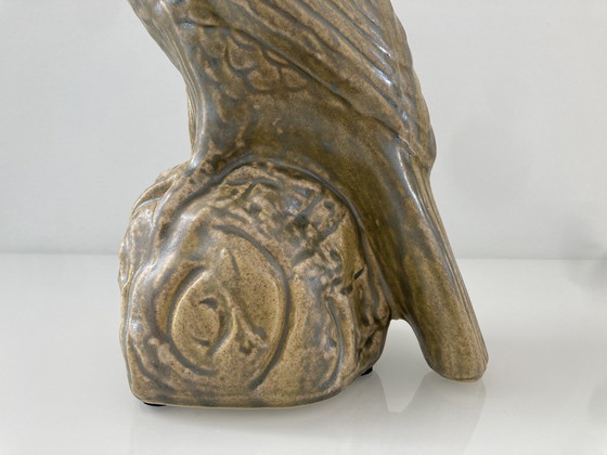 Image 1 of Statue de cacatoès, en céramique, d'une hauteur d'environ 32 cm