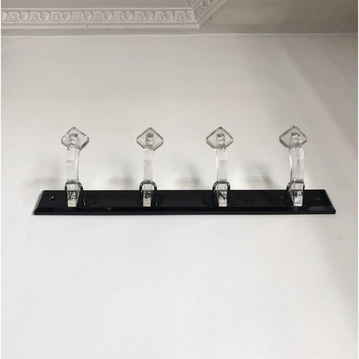 Porte-manteau mural vintage moderniste 1970, France