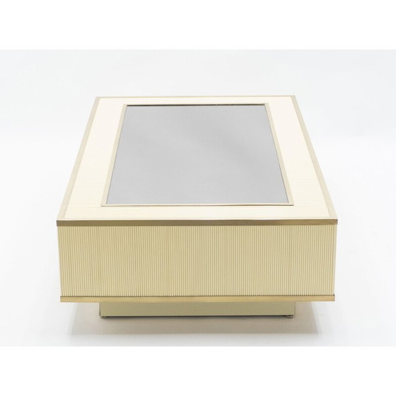 Image 1 of Table basse vintage en laiton par Tommaso Barbi, 1970