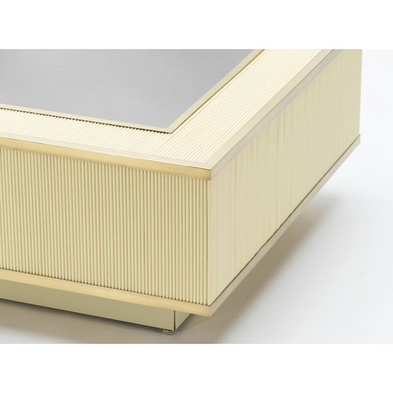 Image 1 of Table basse vintage en laiton par Tommaso Barbi, 1970