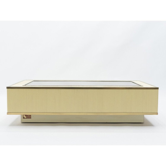 Image 1 of Table basse vintage en laiton par Tommaso Barbi, 1970