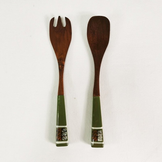 Image 1 of Set de cuisine vintage en céramique et teck pour Ceramono, Allemagne, années 1960