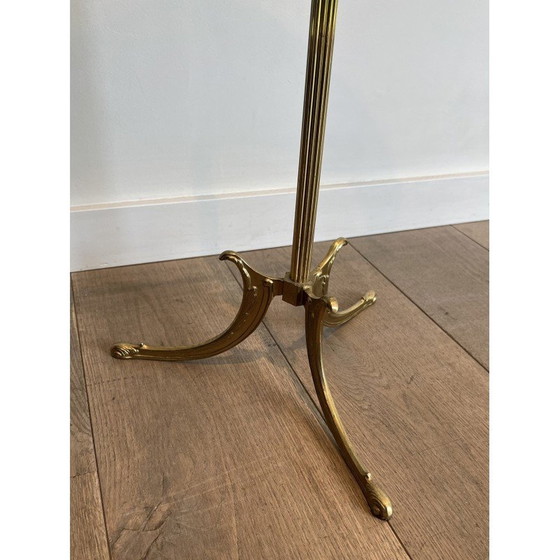 Image 1 of Valet de chambre vintage en laiton et bois, France 1940