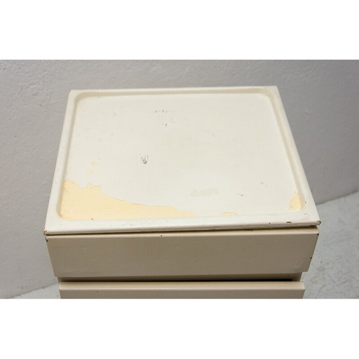 Paire de tables de nuit vintage en étain, Tchécoslovaquie 1970