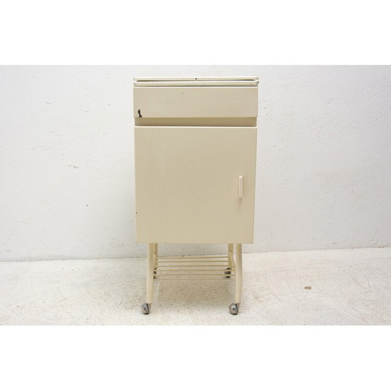 Image 1 of Paire de tables de nuit vintage en étain, Tchécoslovaquie 1970