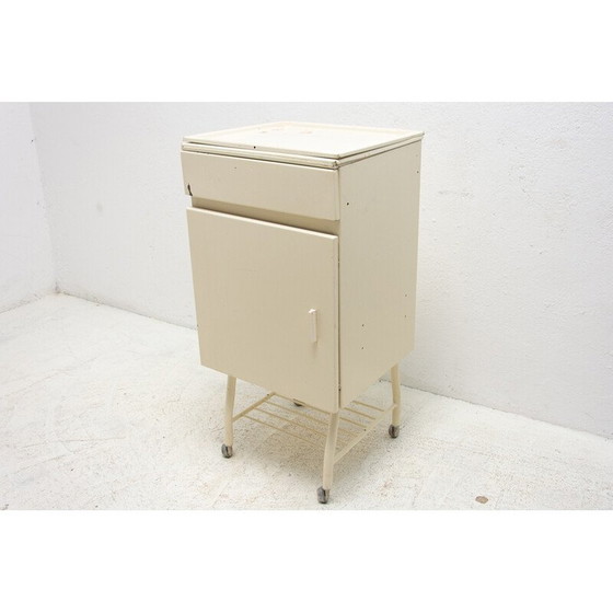 Image 1 of Paire de tables de nuit vintage en étain, Tchécoslovaquie 1970