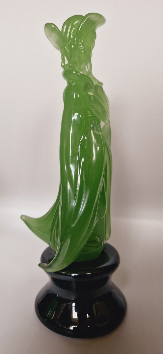 Image 1 of Paire de sculptures en verre de Murano Ermanno Nason Jade