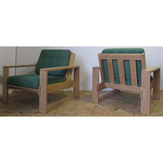 Image 1 of Paire de fauteuils vintage en chêne naturel d'Esko Pajamiès