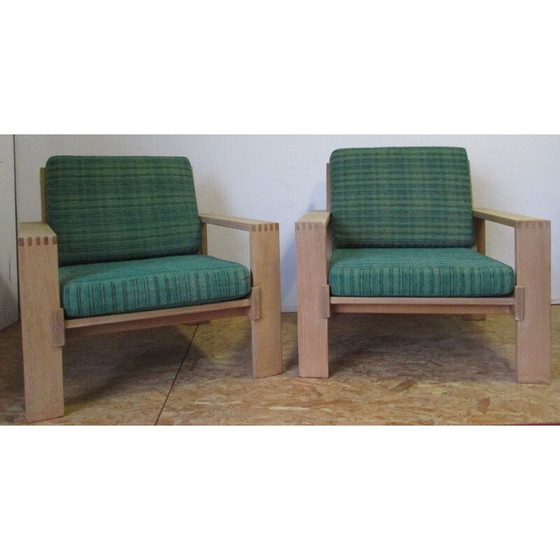 Image 1 of Paire de fauteuils vintage en chêne naturel d'Esko Pajamiès