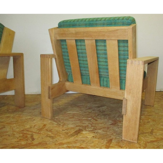 Image 1 of Paire de fauteuils vintage en chêne naturel d'Esko Pajamiès