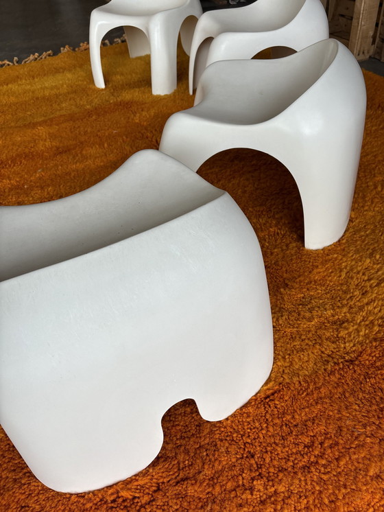 Image 1 of Tabouret en plastique Efebo en blanc Par Stacy Dukes Pour Artemide .