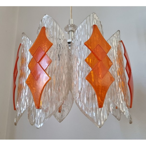Image 1 of Lampe suspendue en verre du milieu du siècle, Allemagne 1970