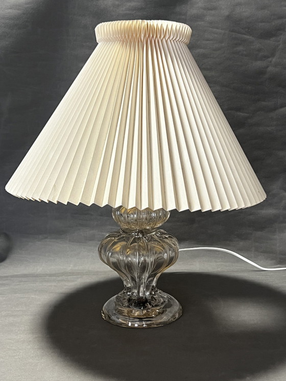 Image 1 of Lampe en verre de Murano datant d'environ 1950. Tulipe Le Klint, attribuée à Barovier