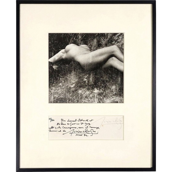 Image 1 of Peinture vintage "femme nue sous la cascade" par Lucien Clergue