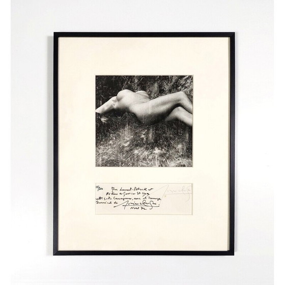 Image 1 of Peinture vintage "femme nue sous la cascade" par Lucien Clergue