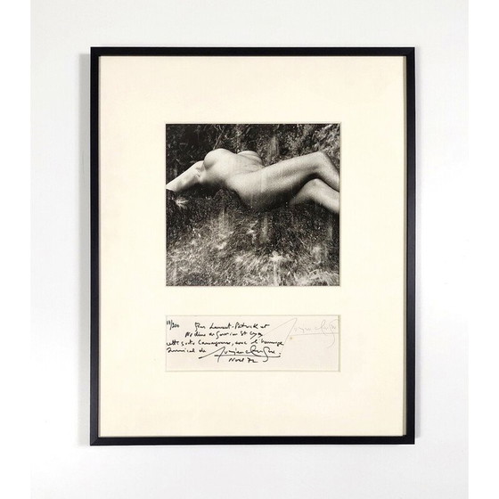 Image 1 of Peinture vintage "femme nue sous la cascade" par Lucien Clergue