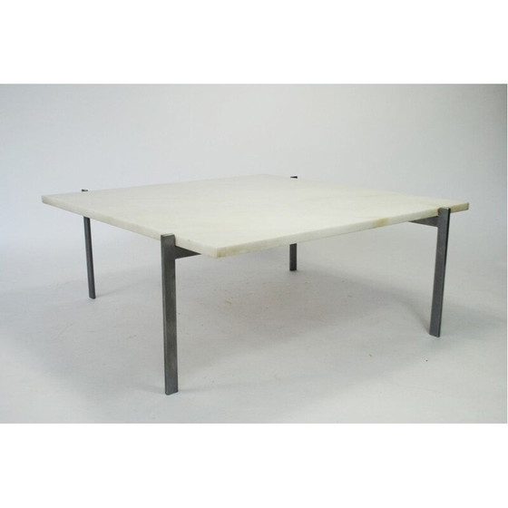 Image 1 of Table basse vintage en marbre PK61 par Poul Kjaerholm pour E. Kold Christensen, 1956