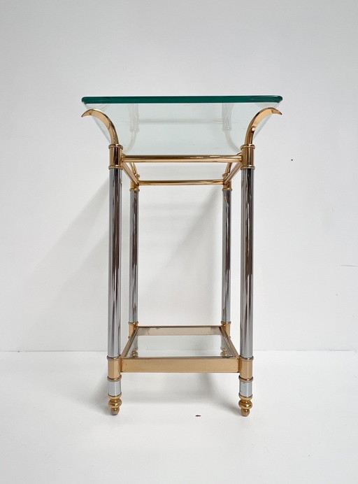 Table d'appoint en or et argent de Paris, 1960