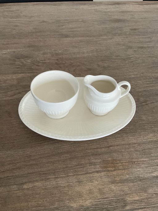 Wedgwood Set de crème et de sucre avec bol