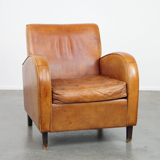 Image 1 of Fauteuil vintage en peau de mouton