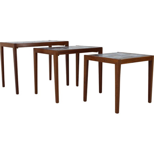 Tables gigognes vintage en céramique, Danemark, années 1960