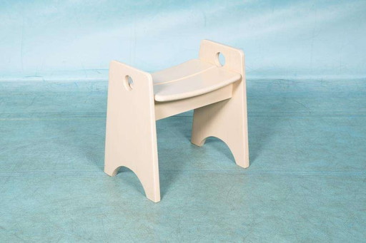 Tabouret vintage design suédois Gilbert Marklund, tabouret en pin des années 60