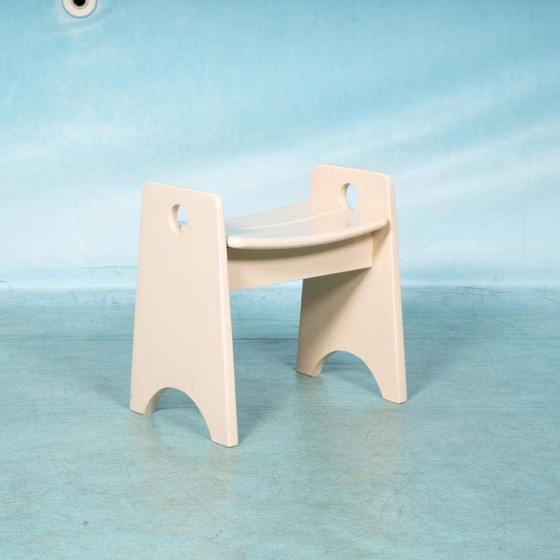 Image 1 of Tabouret vintage design suédois Gilbert Marklund, tabouret en pin des années 60