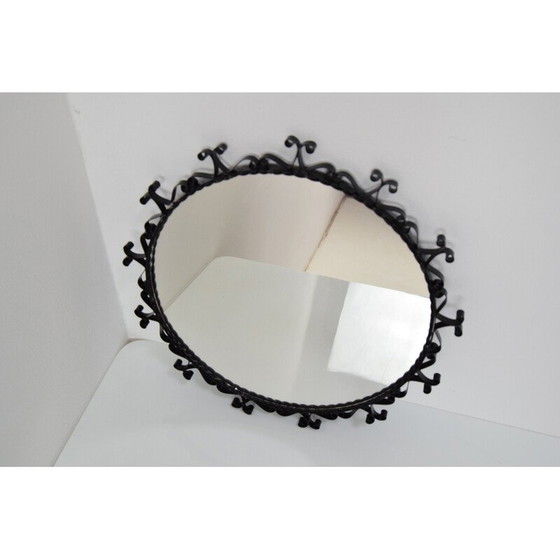 Image 1 of Miroir mural vintage en métal, Tchécoslovaquie, années 1960