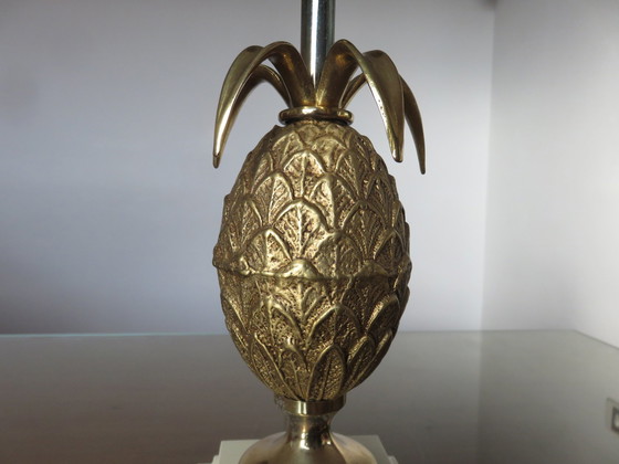 Image 1 of Lampe Ananas Hollywood Regency, En Laiton, 1970