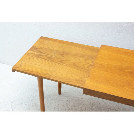 Image 1 of Table vintage en hêtre, Tchécoslovaquie 1960