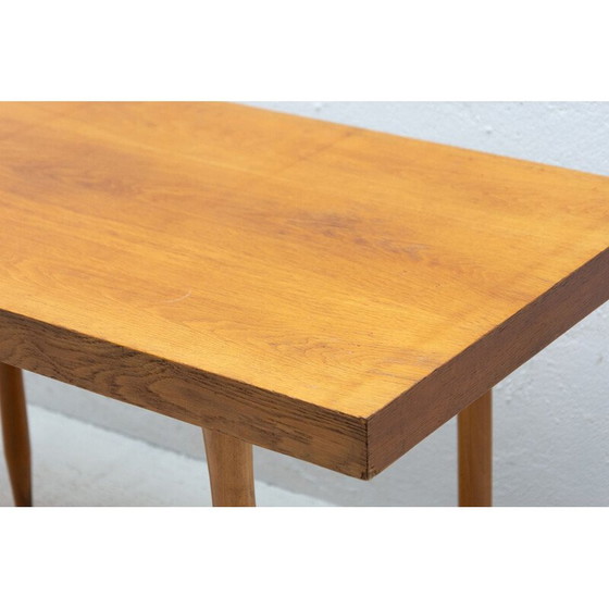 Image 1 of Table vintage en hêtre, Tchécoslovaquie 1960