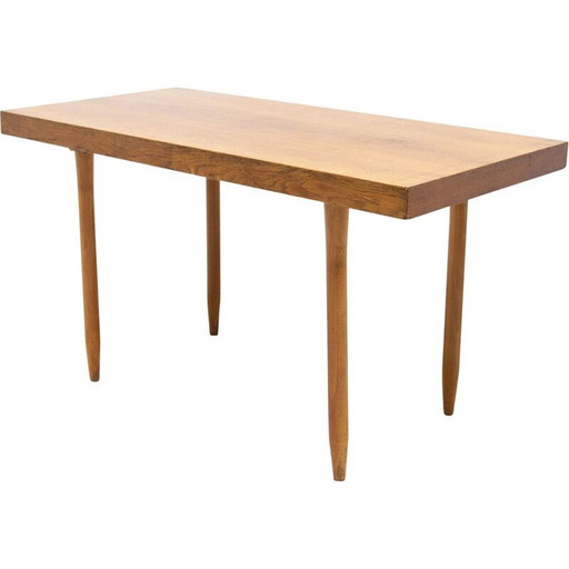 Table vintage en hêtre, Tchécoslovaquie 1960