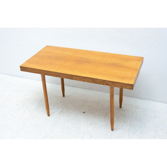 Image 1 of Table vintage en hêtre, Tchécoslovaquie 1960
