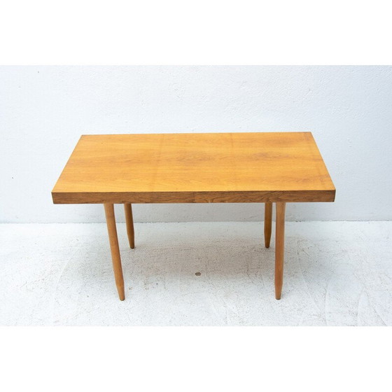 Image 1 of Table vintage en hêtre, Tchécoslovaquie 1960