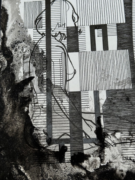 Image 1 of Composition abstraite à l'encre (1980) - Eugène Eechaut (1928-2019)