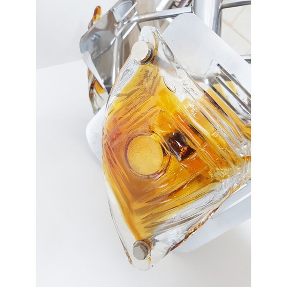 Image 1 of Lustre vintage en verre par Mazzega - 1970