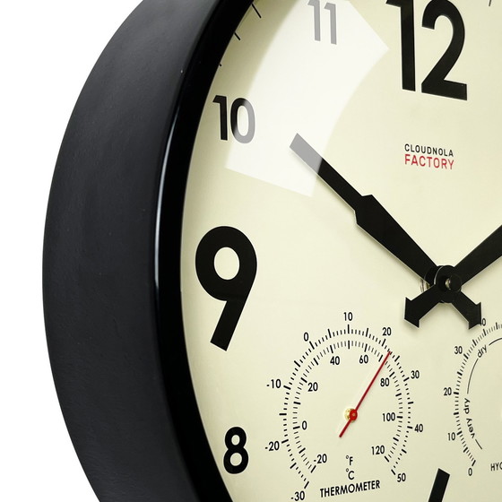 Image 1 of Horloge d'extérieur Cloudnola Factory Noir