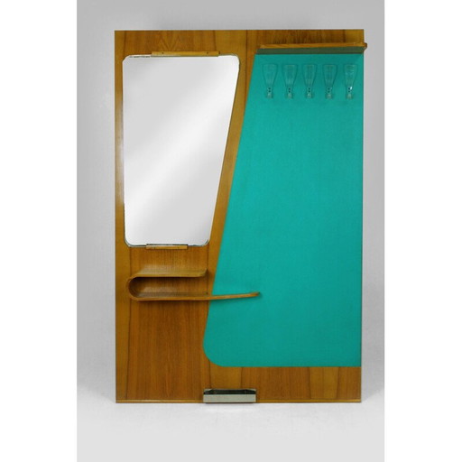 Porte-manteau et miroir Mid Century de Kovo-Drevo, 1965