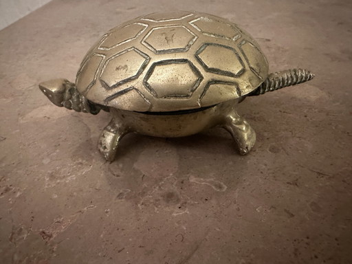 Tortue sonnette de table en bronze - années 50 Corée 