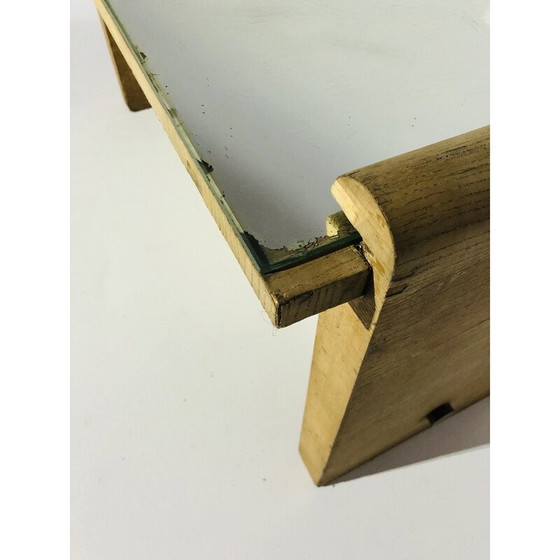 Image 1 of Table basse vintage en bois et miroir