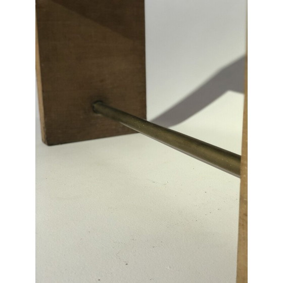 Image 1 of Table basse vintage en bois et miroir