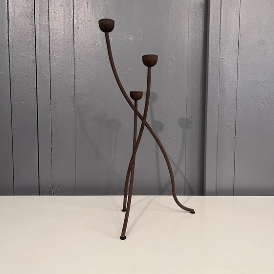 Image 1 of Lustre tripode en acier brutaliste, 1960