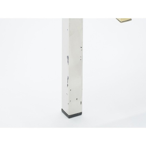 Image 1 of Paire de bouts de canapé vintage en chrome et laiton par Guy Lefevre pour Maison Jansen, 1970