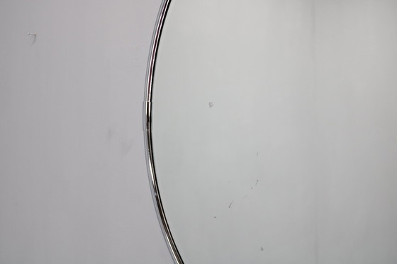 Image 1 of 1970S Miroir rond italien chromé