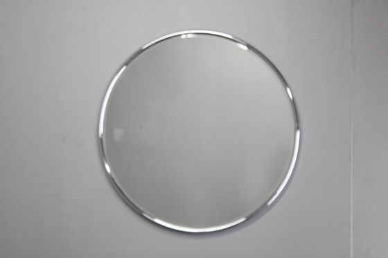 Image 1 of 1970S Miroir rond italien chromé