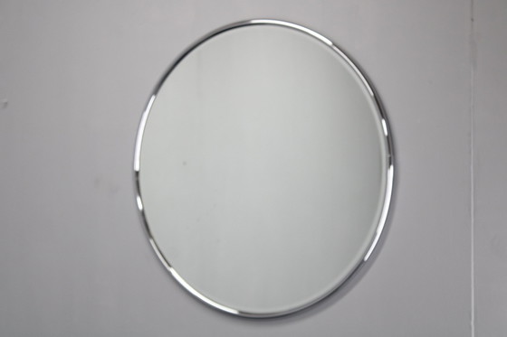 Image 1 of 1970S Miroir rond italien chromé