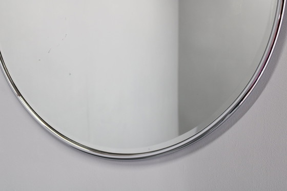 Image 1 of 1970S Miroir rond italien chromé