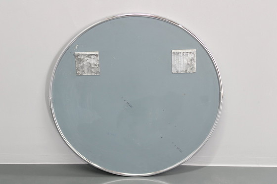 Image 1 of 1970S Miroir rond italien chromé