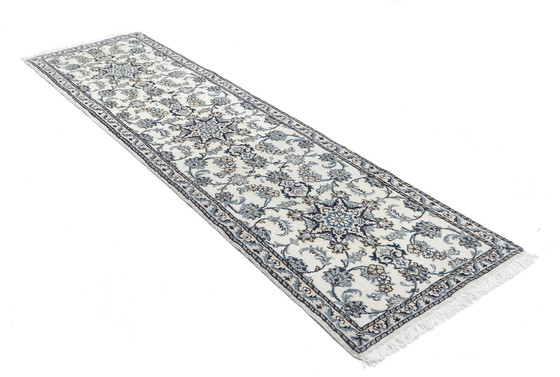 Image 1 of Tapis persan noué à la main original Naïn 12 La 290 X 80 Cm