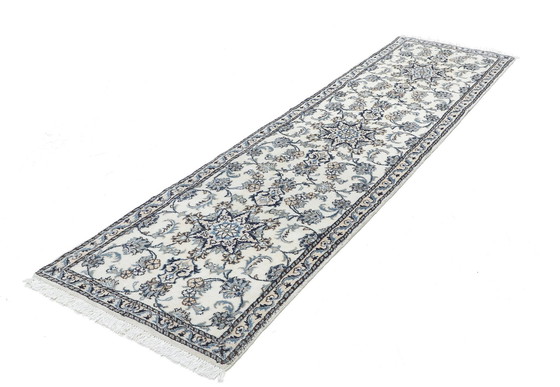 Image 1 of Tapis persan noué à la main original Naïn 12 La 290 X 80 Cm